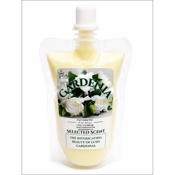 Gardenia Squeezable Wax Melt - Long-Lasting Scent (4Ounces)