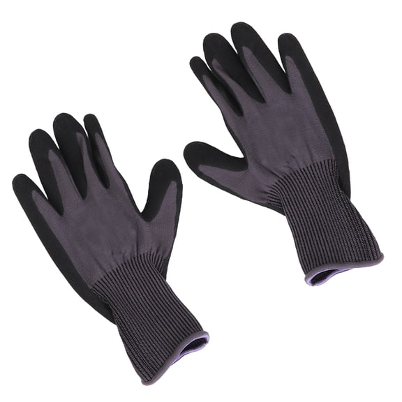Gardening 1 Pair Nitrile Impregnated Work Gloves Safety Gloves For Gardening Maintenance Warehouse For Men And Women Black Gray