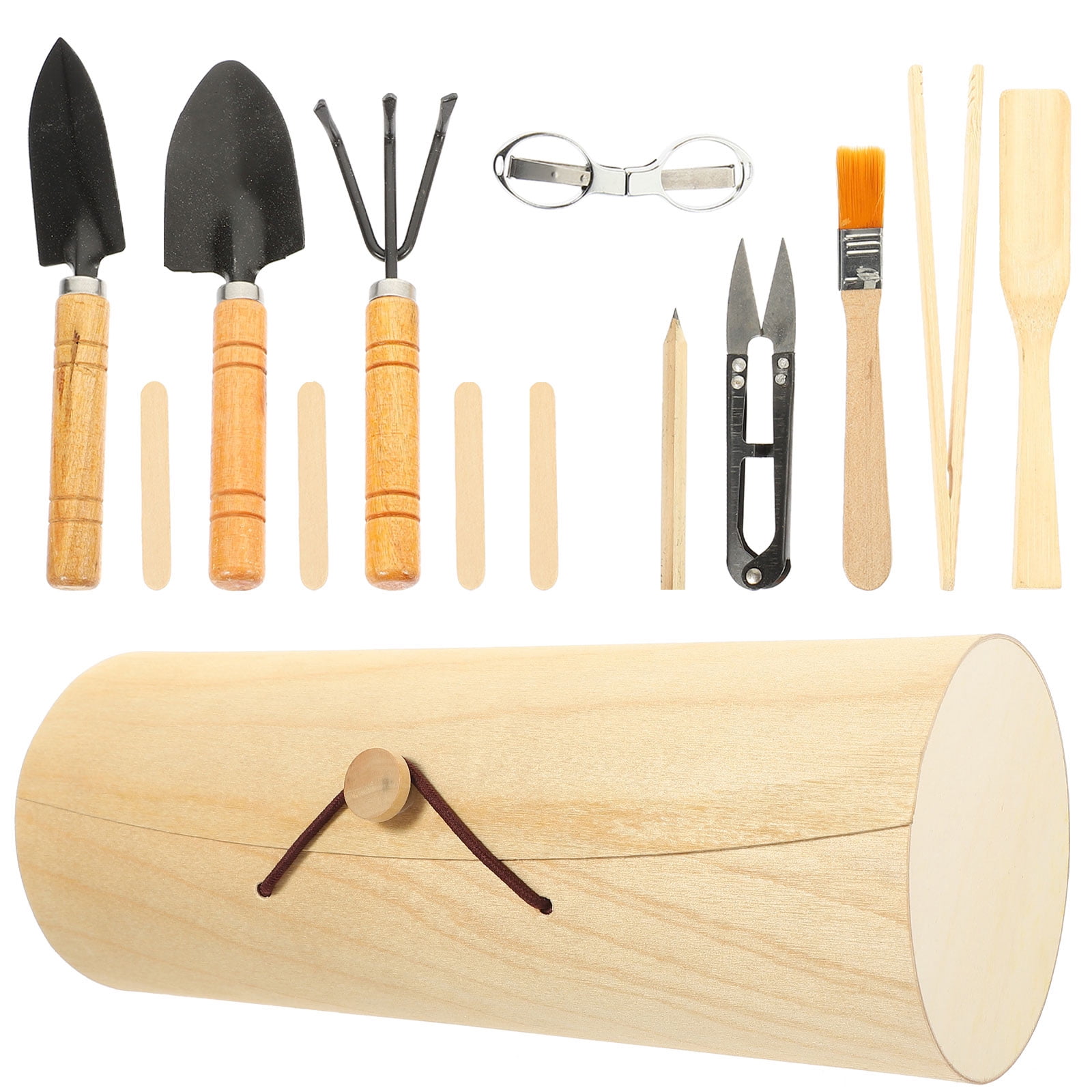 ifundom Small Gardening Tools Set with Wooden Handles and Iron , Assorted Colors, Perfect for Vegetable and Plant Care