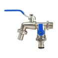 thumbnail image 1 of Gardening Alloy Faucet With One Inlet Two Outlets, Leak-Proof Rust Resistant Durable Outdoor Garden Faucet With Frost Protection, Suitable For Yards Parks Balconies And Home Gardening, 1 of 1