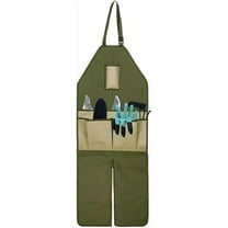 Gardening Apron Adjustable Legs Waterproof Apron with 6 Release Pockets for Gardening Woodworking Pottery BBQ