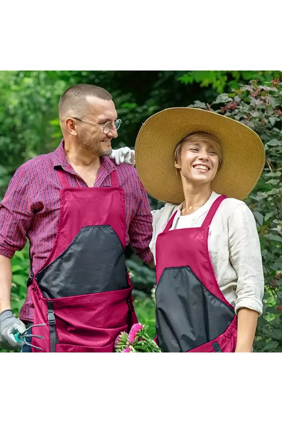 Gardening Apron with Pockets, Heavy Duty Canvas Harvesting Tool Bag, Multi-purpose Backpack for Vegetable Garden Foraging, Home Kitchen Organizational Solution for Daily Convenience, AESTIVO