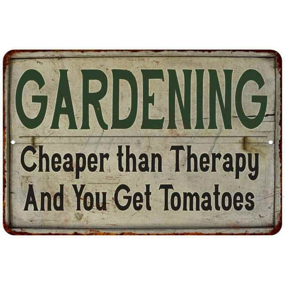 Gardening Chearper Than… Vintage Look Garden Chic 8 x 12 High Gloss Metal 208120020037