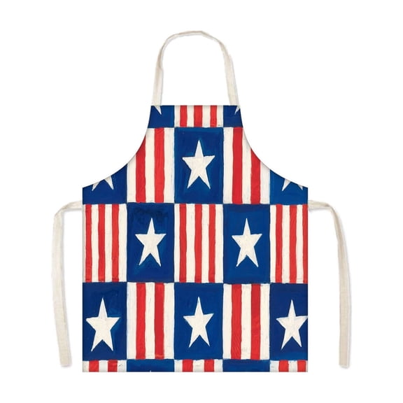 Gardening Clothes,Chef Costume,Patriotic Apron,USA Stars and Stripes Chefs Apron,30IN Cooking and Baking Apron for Men and Women(Red White Blue)