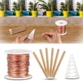 thumbnail image 1 of Gardening Copper Wire Winding Tools, Fibonacci Coil Winding Jig with 6 Pcs Wooden Stick and 1 RollsCopper Wire, Copper Wire Kit for Gardening Growing Plants Vegetables, 1 of 8