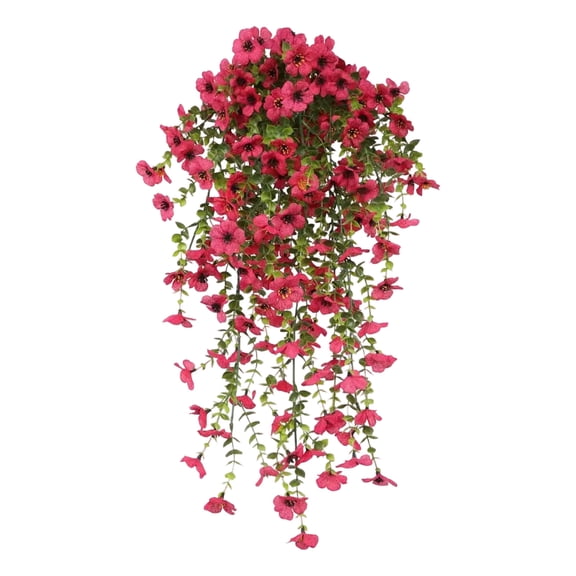 Gardening Decoration,UV Resistant Artificial Flowers, Plastic Fake Flowers for Spring Summer Decor, Lifelike Hanging Plants Perfect for Indoor Outdoor Home Garden Patio Decoration