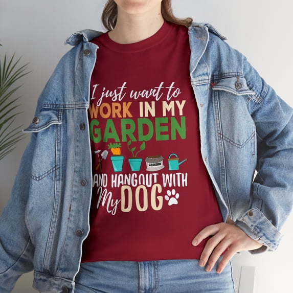 Gardening Dog Lover Gardener Garden Pet Plants Tshirt