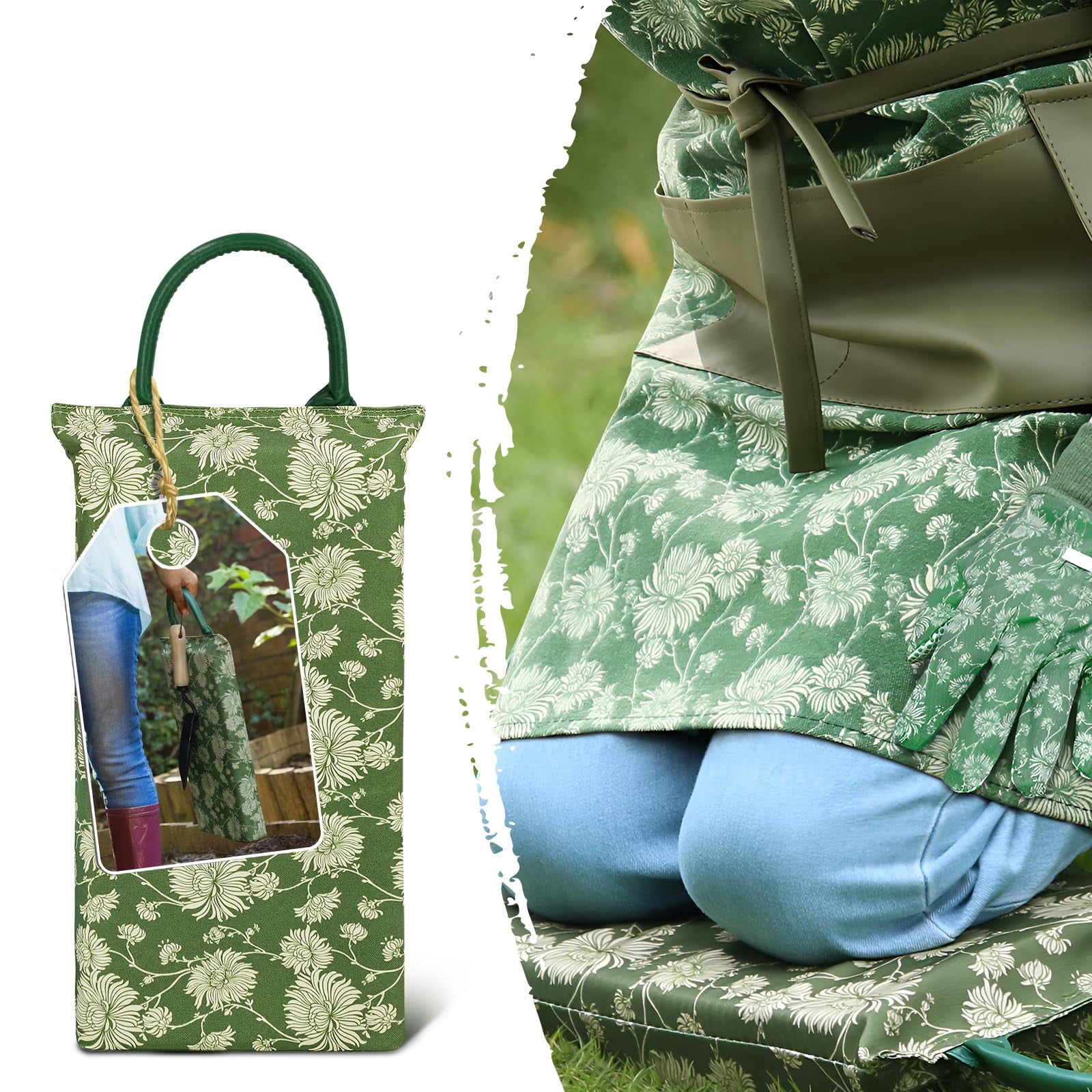 Gardening Foam Kneeling Pad Set, Apron with Pockets