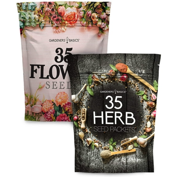 Gardening Gifts 70-Variety Seed Pack: 35 Herb  35 Flower Seeds Plant Gifts For Sale