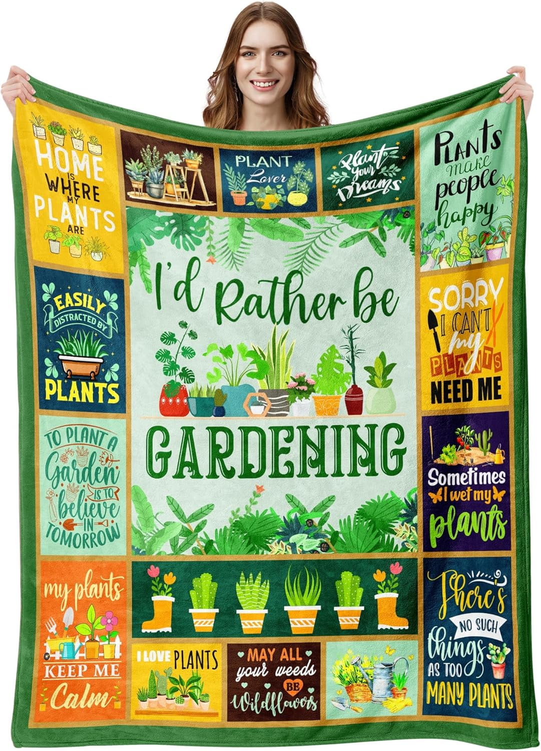Gardening Gifts for Women, Plant Gifts, Gifts for Plant Lovers, Gifts for Gardeners Woman, Plant Gifts for Plant Lovers, Plant Lady Gifts, Garden Gifts for Mom Grandma, Gardening Gifts Blanket