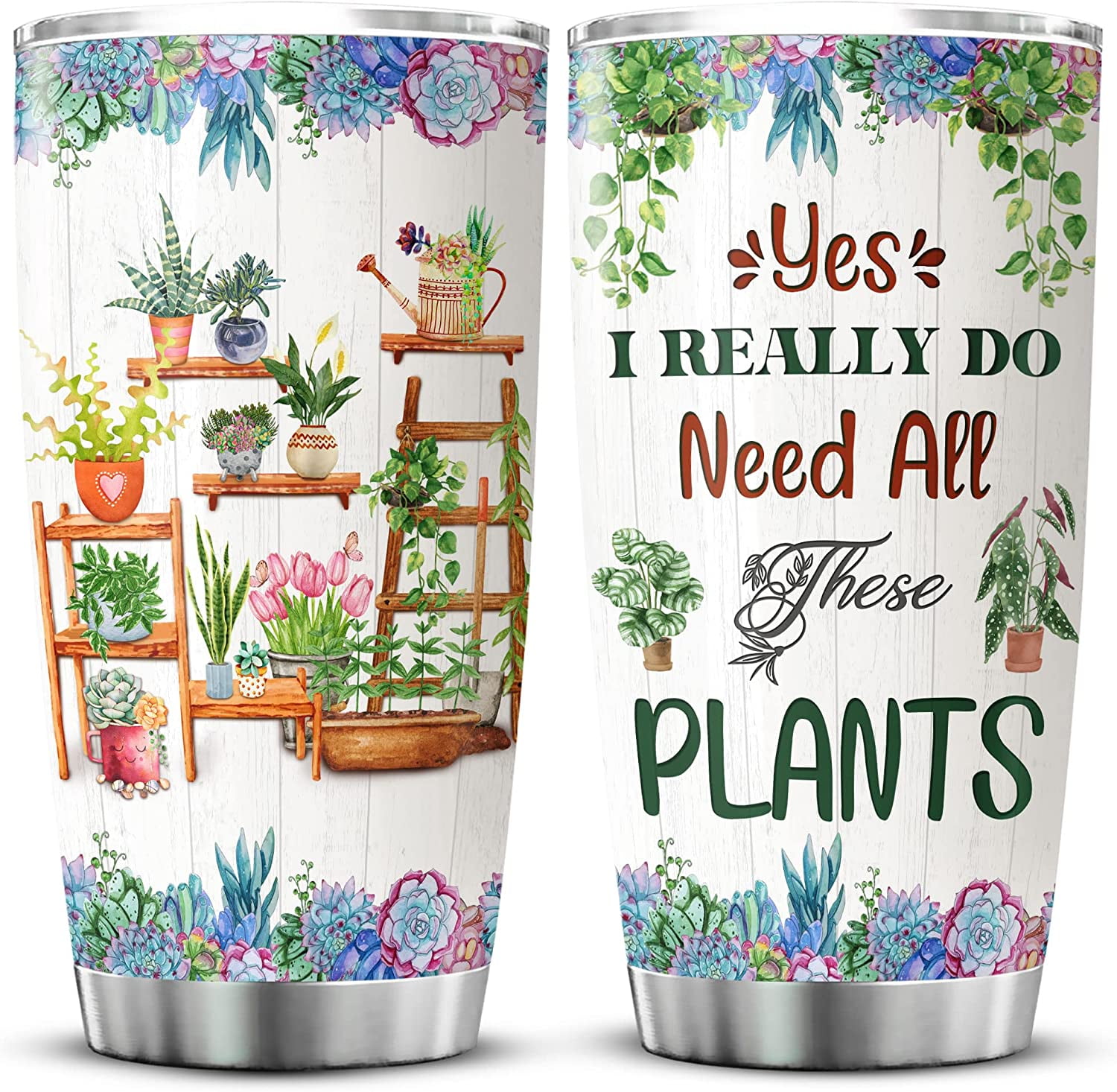 Home Gifts The Plant Lady Card Wine Cup Tumbler main image 1