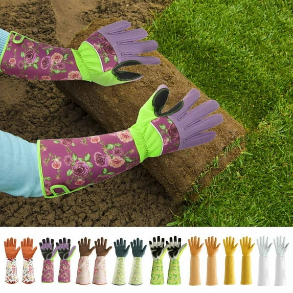 Gardening Gloves Long Sleeve Wrist Protection | Puncture Resistant Abrasion Proof | Stylish, Breathable, Comfortable | For Pruning, Planting, Yard Work | 1 Pair | Unisex | Universal Size