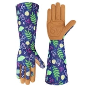 Gardening Gloves for Women, Long Leather Work Gloves Gardening Thorn Proof, Garden Gloves for Women Gardening Gifts, Bre