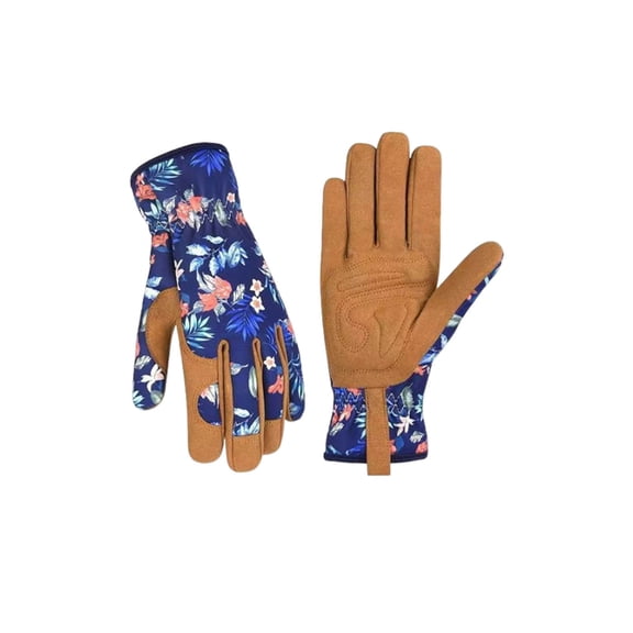 Gardening Gloves for Women Men, Breathable Thorn Proof Gloves for Yard Work, Microfiber Leather Puncture Resistant Garden Gloves for Digging Planting Pruning Weeding