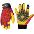 thumbnail image 1 of FEISHDEK Gardening Gloves for Women and Men, Touchscreen Sheepskin Leather Garden Work Gloves, Flexible & Breathable Yard Working Gloves (Small,Rde), 1 of 7