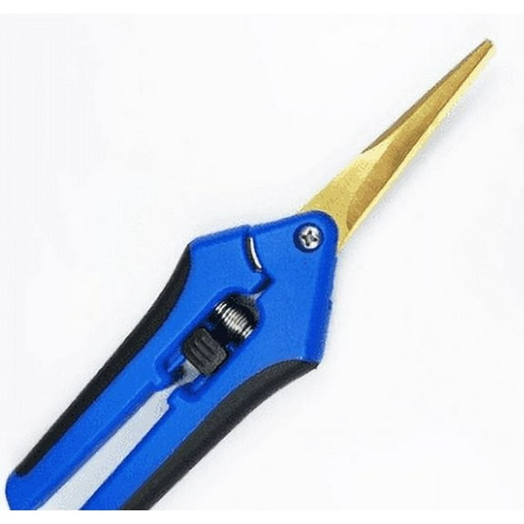 Gardening Hand Pruning Snips, Curved Blades Precision Cutting Tool Spring-Loaded Mechanism for Reduced Hand Fatigue, Super-sharp Tapered Blade Tips, Right Left Handed Use,