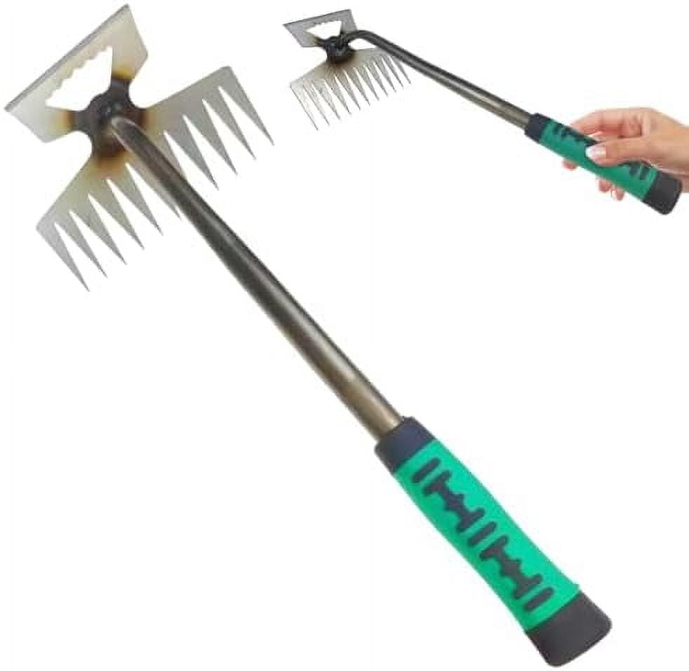 Gardening Hand Weeder Tools, 2024 New Weeding Artifact Uprooting Weeding Tool, Durable Manganese Steel Crevice Weeding Tool, Manual Multifunctional Weeders Gardening Tools for Garden Farm (11 Tines)