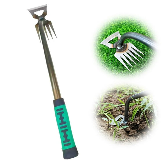 Gardening Hand Weeder Tools, 2025 New Weeding Artifact Uprooting Weeding Tool Manganese Steel Weed Puller, Dual Purpose Weeder Manual Weed Tool for Lawn and Garden