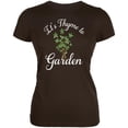 thumbnail image 1 of Gardening It's Thyme Time to Garden Juniors Soft T Shirt Brown 2XL, 1 of 1
