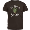 thumbnail image 1 of Gardening It's Thyme Time to Garden Mens T Shirt Brown LG, 1 of 1