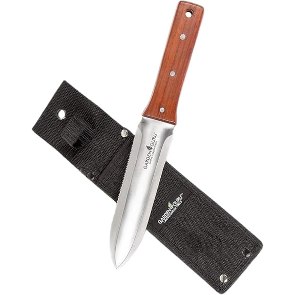 Gardening Knife for Weeding, Digging, Pruning, and Cultivating - Stainless Steel Full Blade | Measures Planting Depth (4 Pack)