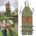 thumbnail image 1 of Gardening Leg Protection Apron,Split-Leg Design Garden Tool Apron with Multiple Pockets,Durable Waterproof Utility Work Apron, 1 of 5