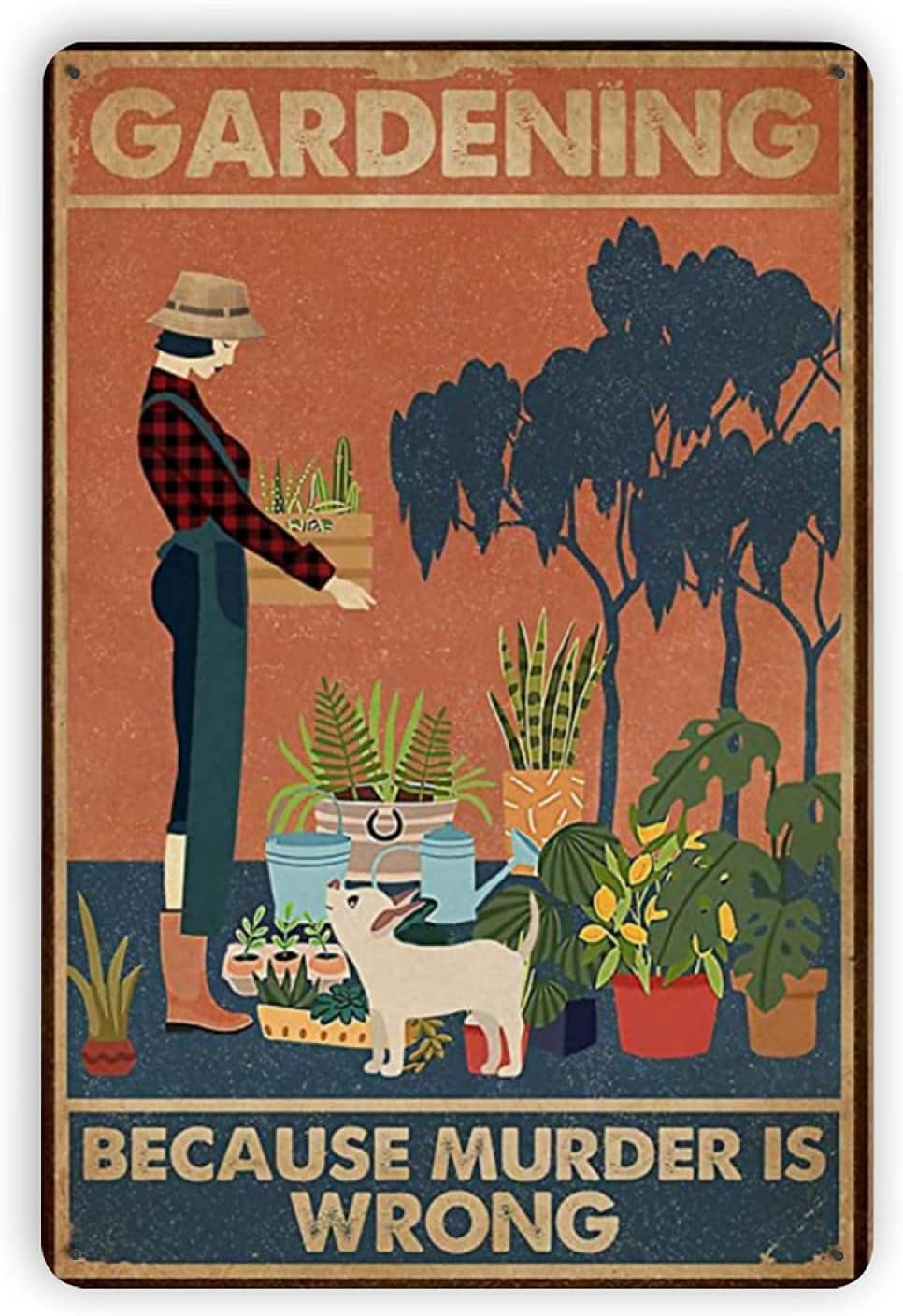 Maybe Swearing Will Help Metal Sign - 8x12 Inch Retro Wall Decor For Home Kitchen