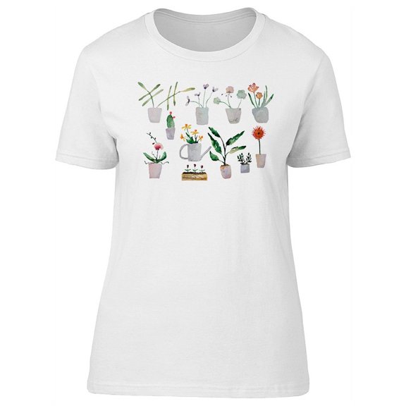 Gardening Multiple Doodles T-Shirt Women -Image by Shutterstock, Female x-Large