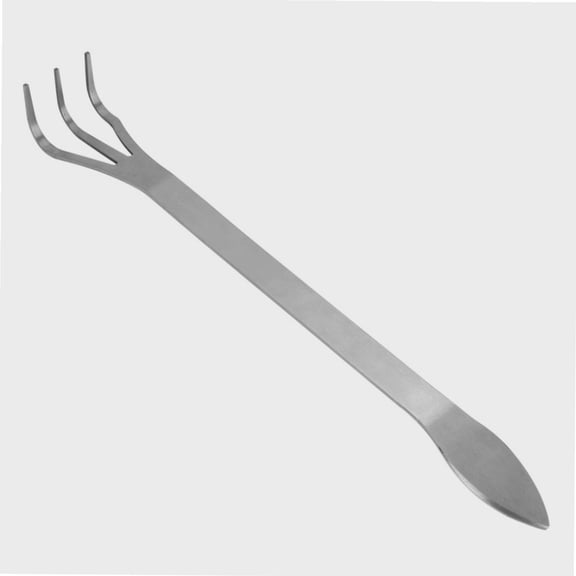 Gardening Rake, Stainless Steel Loosen Soil Root Rake, Gardening Soil Farming Bonsai Tree Tools with Ergonomic Handle for Gardening Plants