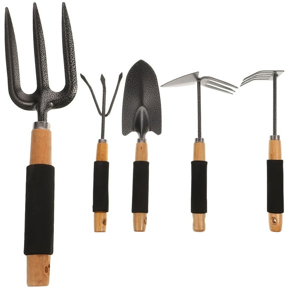 CIMAXIC Heavy Duty Personal Mini Garden Hand Tools Set Including Rake Cultivator Fork