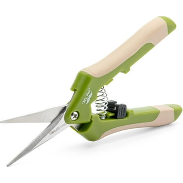 Gardening Scissors, 6.5 Inch, Green, Pruning Shears for Gardening with Straight Stainless Steel Blade