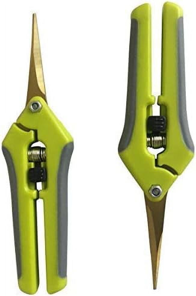 Gardening Scissors Set Curved and Straight Titanium Coated Blade