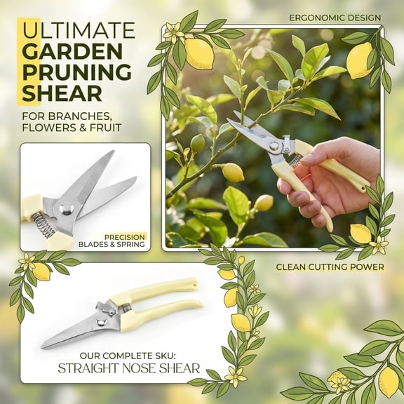 Gardening Shears Pruning, Hand Clippers for Pruning Sharp Straight Tip Design, for Flower Arrangement, Indoor Plant Trimming and Twig Maintenance, Practical Gift for Home