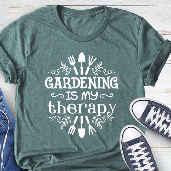 Gardening Is My Therapy Shirt, Gardener Shirt, Plant Lover Shirt, Gardener Gift , Therapy Shirt, Garden Tee, Farmer Shirt, Botanical Shirt Unisex S-5XL Hot Trending Shirt, Vintage Birthday Gift