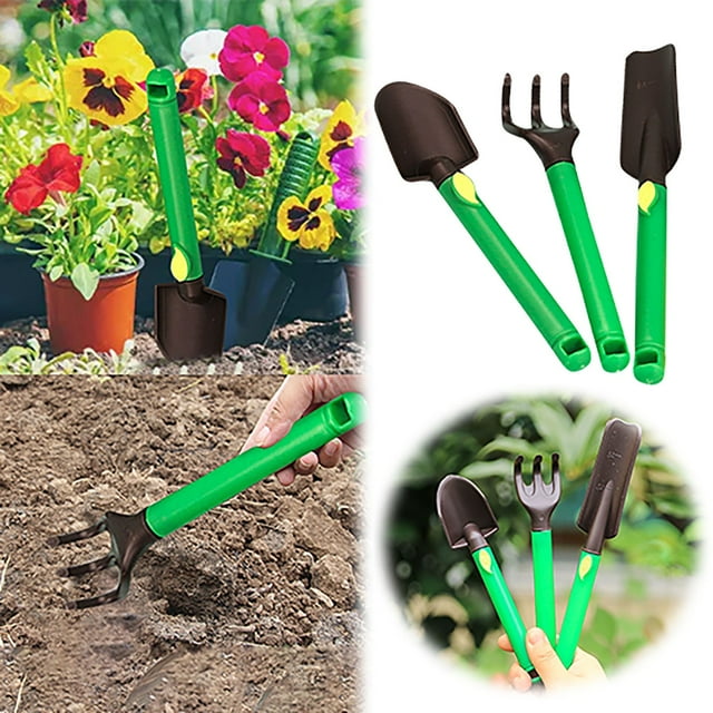 Gardening Three Piece Set Of Children's Gardening Tools Succulent