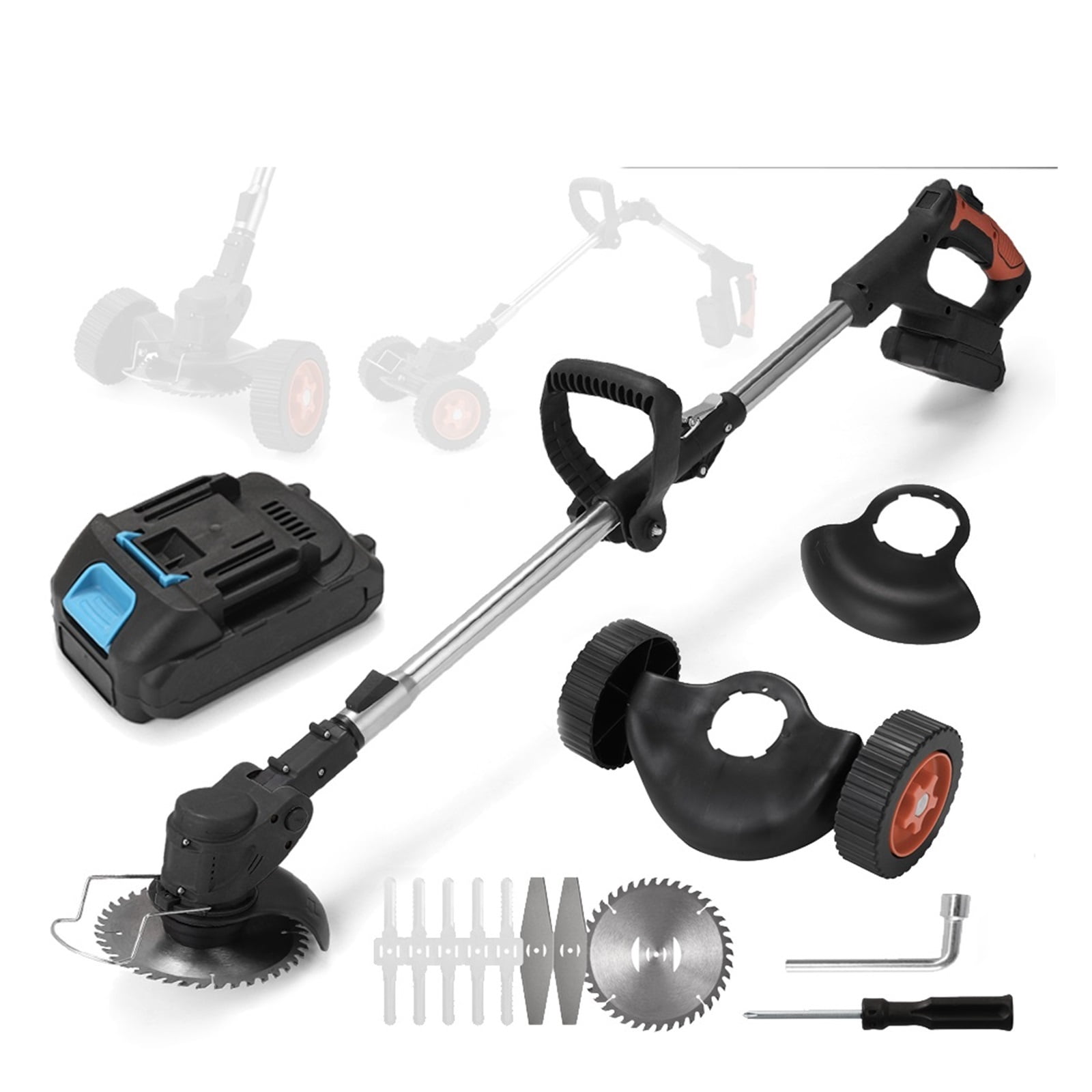 Gardening Tool And Equipment Household Electric Lawn Mower Cordless Rechargeable Lawn Trimmer Professional Electric Brush Cutter ,2 IN 1 Trimmer & Edger