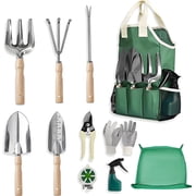 Gardening Tool Set - 11Pcs Heavy Duty Garden Hand Tool Set with Tote Bag , Gardening Gifts for Women, Men
