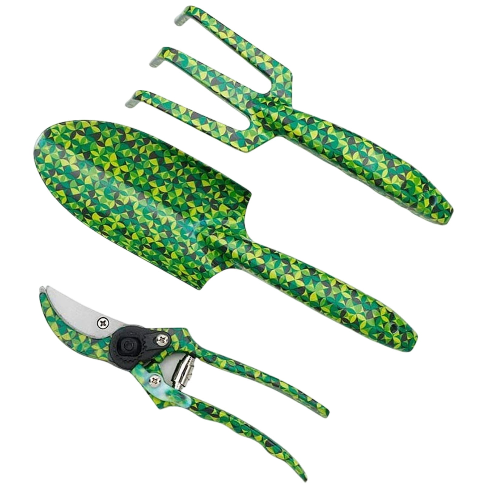 Gardening Tool Set 3-Piece, Heavy-Duty Steel Construction, Ergonomic Handle For Easy Grip, Ideal For Gardeners & Beginners, Planting Transplanting Pruning Weeding