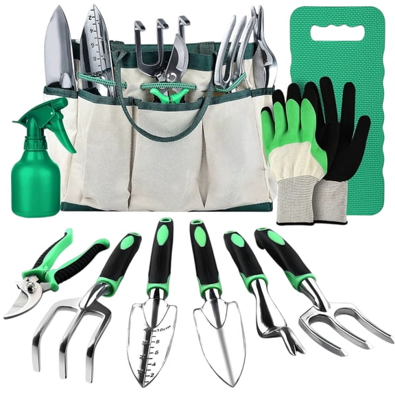 Gardening Tool Set – MultiPurpose Hand Tools For Home, Yard & Garden Maintenance, AllInOne Planting Weeding Flower Care Kit For Beginners & Pros, Comfortable & Efficient