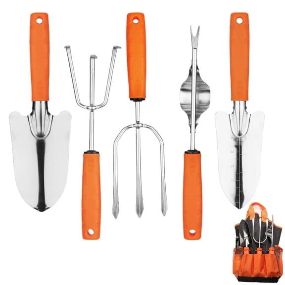Gardening Tool Set, Stainless Steel Digging Accessories, Floral Garden Hand Tool Kits - for Weeding Loosening Soil Transplanting Cleaning Pruning Lover Beginner Outdoor