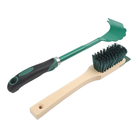 Gardening Tool Set With Brush And Scraper For Lawn Mower Blade And Yard Equipment Cleaning For Grass And Debris Removal