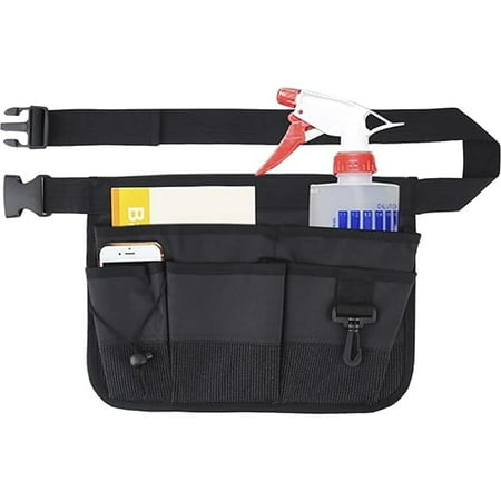 Gardening Tool Waist Bag Belt Heavy Duty Oxford Tool Apron with 7 Pockets of Different Sizes and Depth