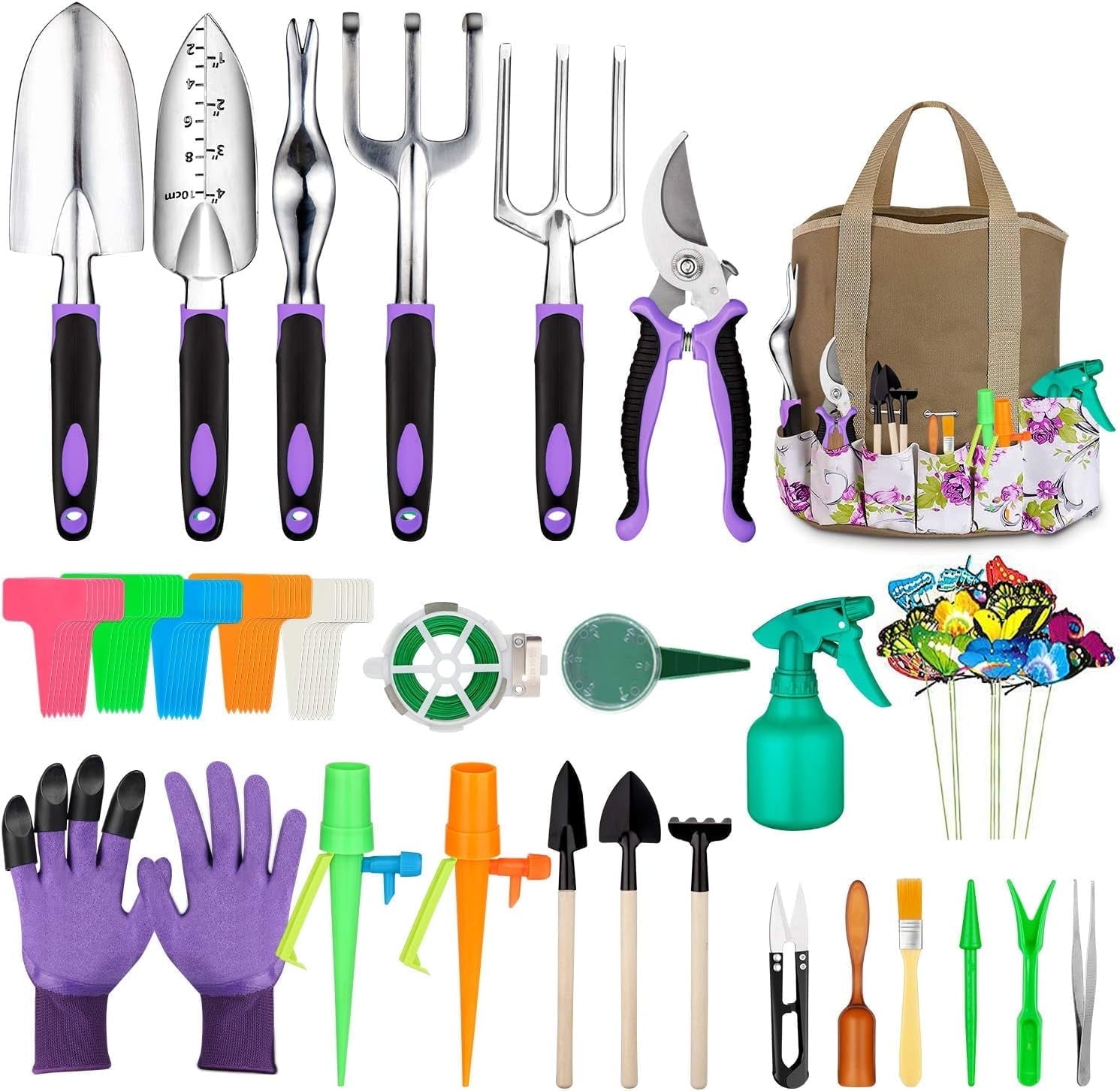Heavy Duty Gardening Tools - 29-Piece Gardening Gifts for Women, Mom, Men - Durable, Ergonomic Garden Tool Set