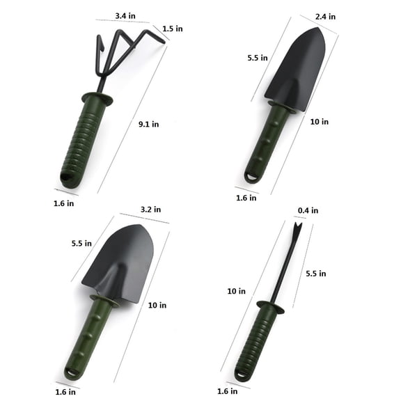 Gardening Tools Set, Durable Steel Garden Hand Tools, Non-Slip Rubber Handle, Perfect Gardening Gift for Men & Women, Quality Garden Tools for Planting and Digging