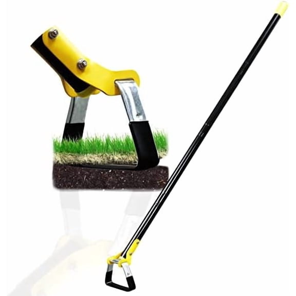 Gardening Tools Stirrup Hoe, Heavy Duty Steel Scuffle Action Hoe, Adjustable Garden Hoes for Weeding Long Handle 30-40 Inch
