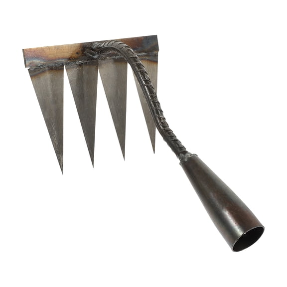 TEHAUX Rake for Soil Turning and Removal 1Pack 9.1x7.9x5.1in