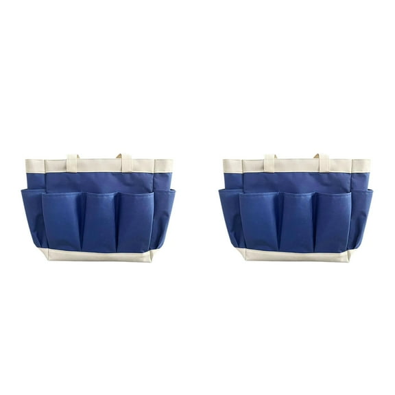 Gardening Tote Bag with 8 Pockets - Oxford Garden Tool Organizer with Handle - Waterproof Storage for Outdoor Tools, for Yard, Lawn & Camping - Great Gift for Gardeners