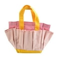 thumbnail image 1 of Gardening Tote Bag with Pockets 12x10.43in 600D Oxford Cloth Reusable Tool Organizer Waterproof Plant Storage Bag Green/Blue/Pink, 1 of 7
