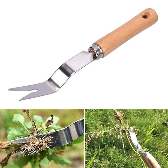 Gardening Weeding Tools Stainless Steel Weeding Machine Weeding and Rooting (1 Piece, Log Color)