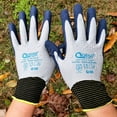 thumbnail image 1 of Gardening Work Glove, Latex Rubber Fully Coated, Knitted Liner, Flexible, Water/Mud Proof For Palm and Back, Anti-Slip,Small Thorn Resistance Lady Small Hands (XL), 1 of 8